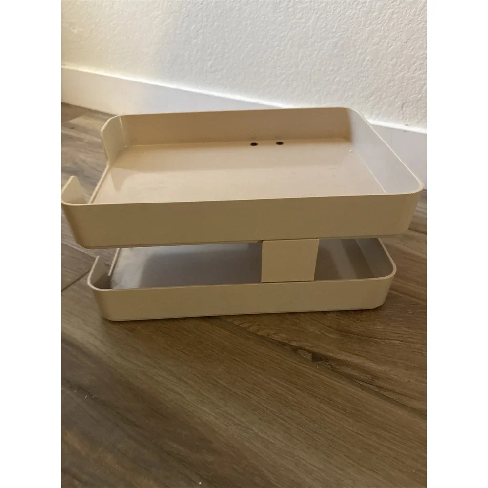 William Sklaroff Radius One Desk Organizer Tray Tan Beige Vintage Mid Century